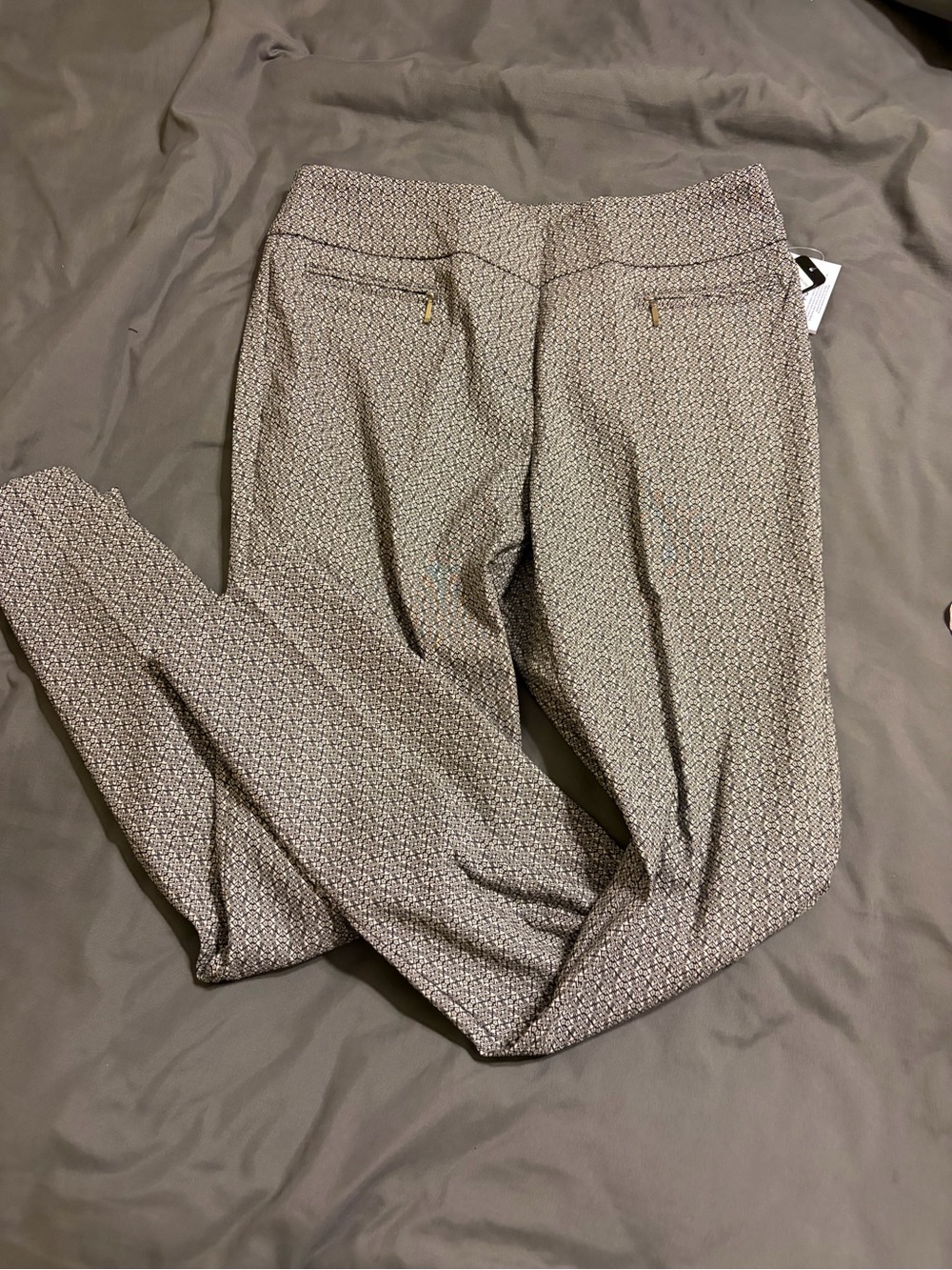 Soho Black and White Geometric Knit Pants